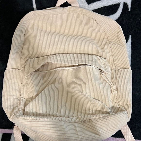 Other - Beige Corduroy Backpack